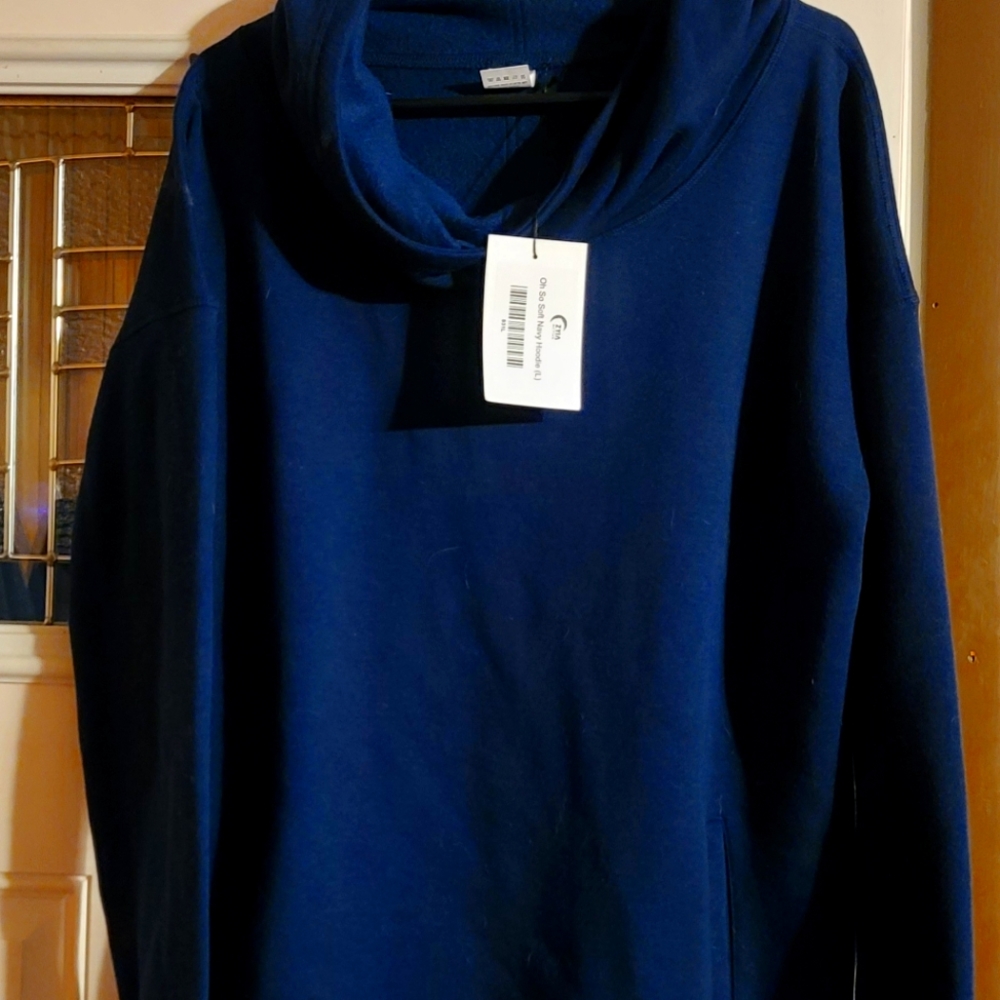 Zyia NAVY Oh So Soft Hoodie NWT L